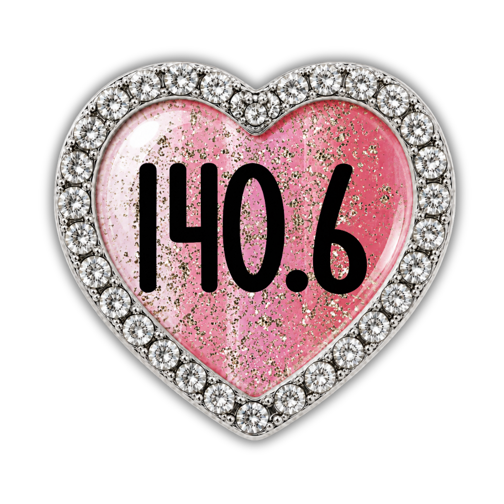 140.6 Gold Sparkle Distance Charm