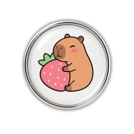 Capybara + Strawberry Sneaker Charm