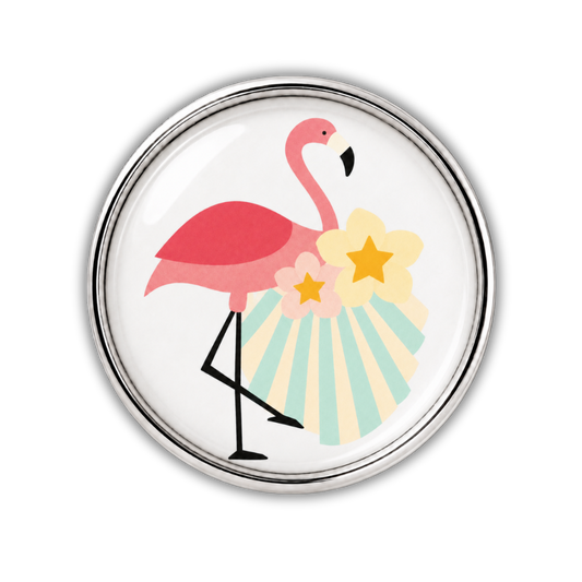 Flamingo with Flowers Sneaker Charm