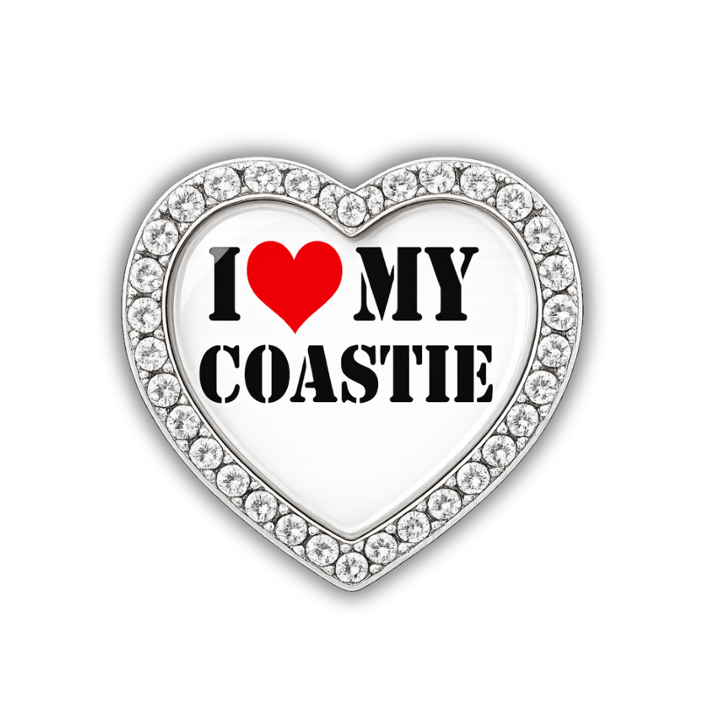 I Love My Coastie Sneaker Charm