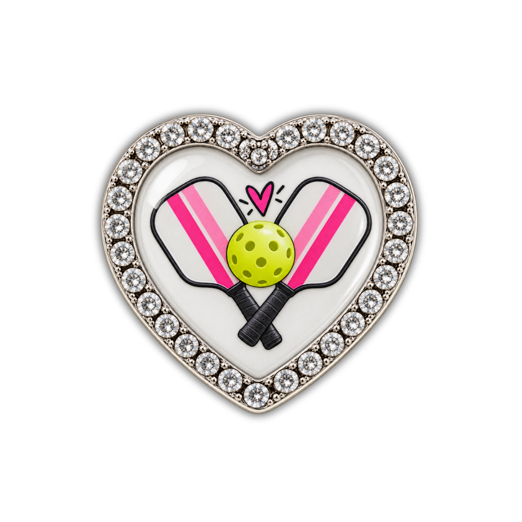 Pickleball Sneaker Charm – Pink Paddles