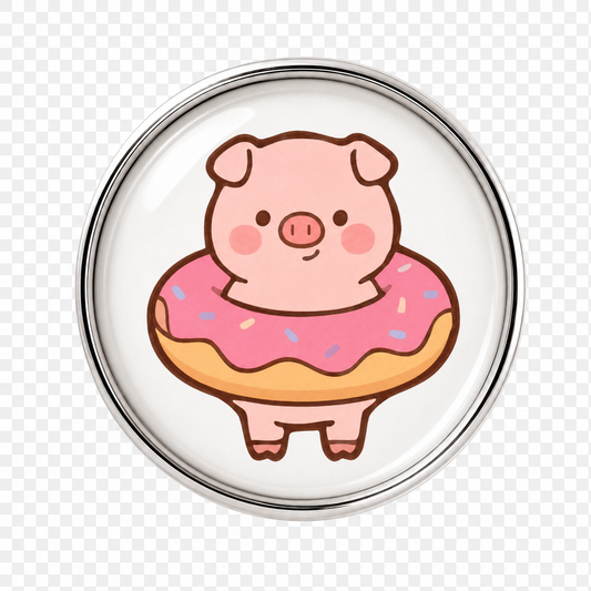 Pig in Donut Sneaker Charm