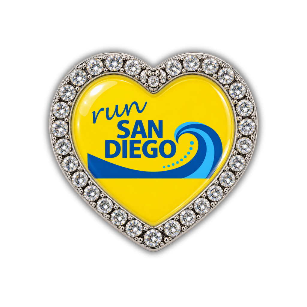 Run San Diego California Runner Shoelace Charm