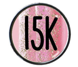 15K Pink Sparkle Circle