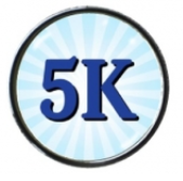 5K Blue Sunburst Circle