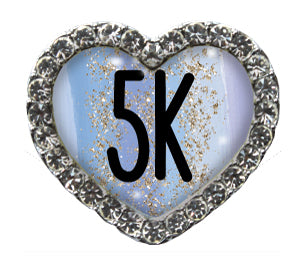 5K Blue Sparkle Heart