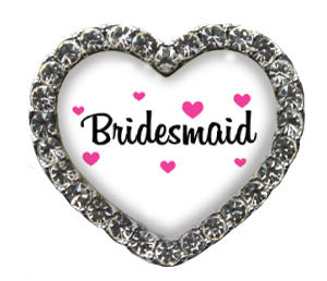 Bridesmaid Pink Hearts Sneaker Charm