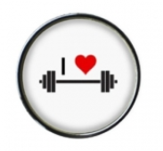 I Love Weightlifting Circle