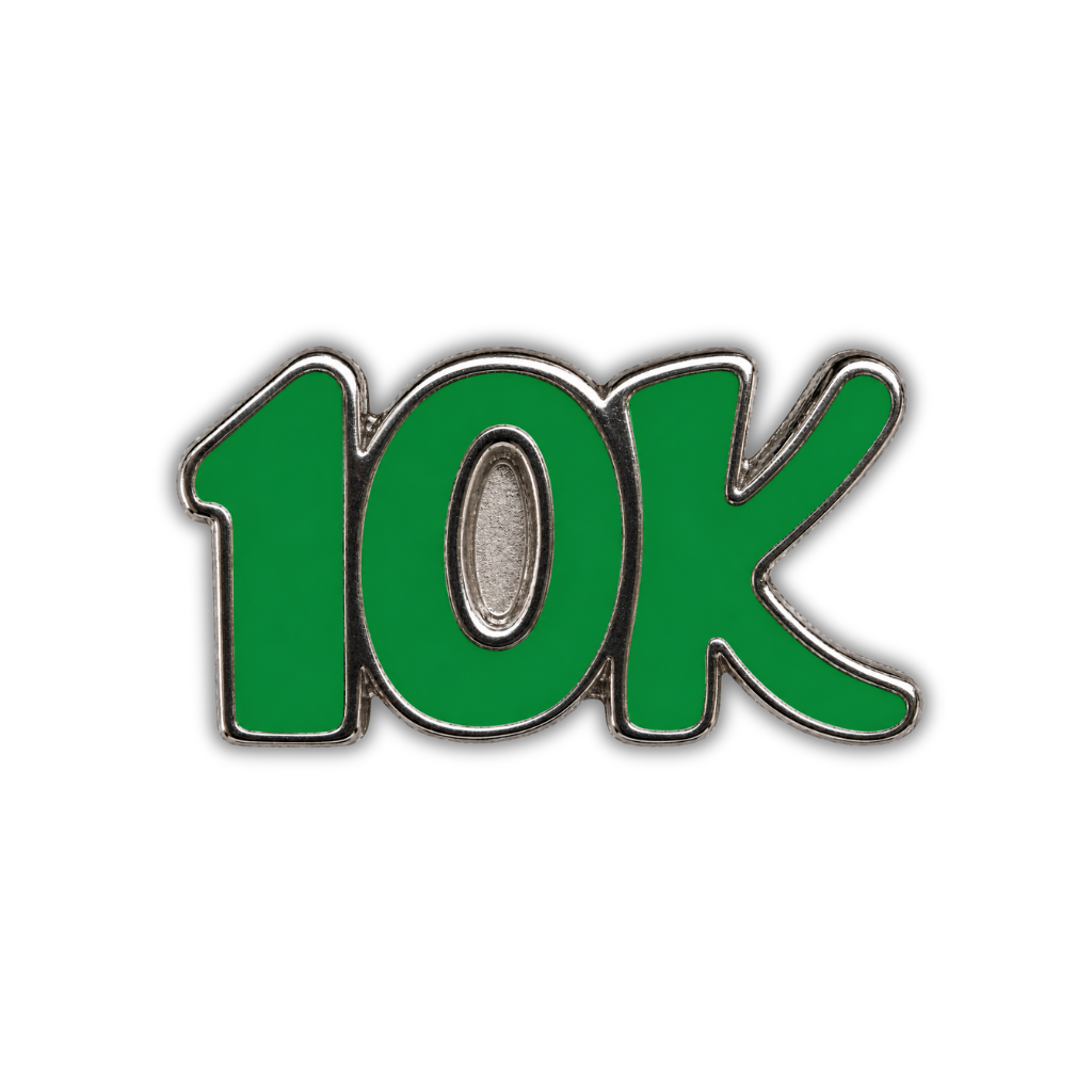 10K Race Distance Sneaker Charm