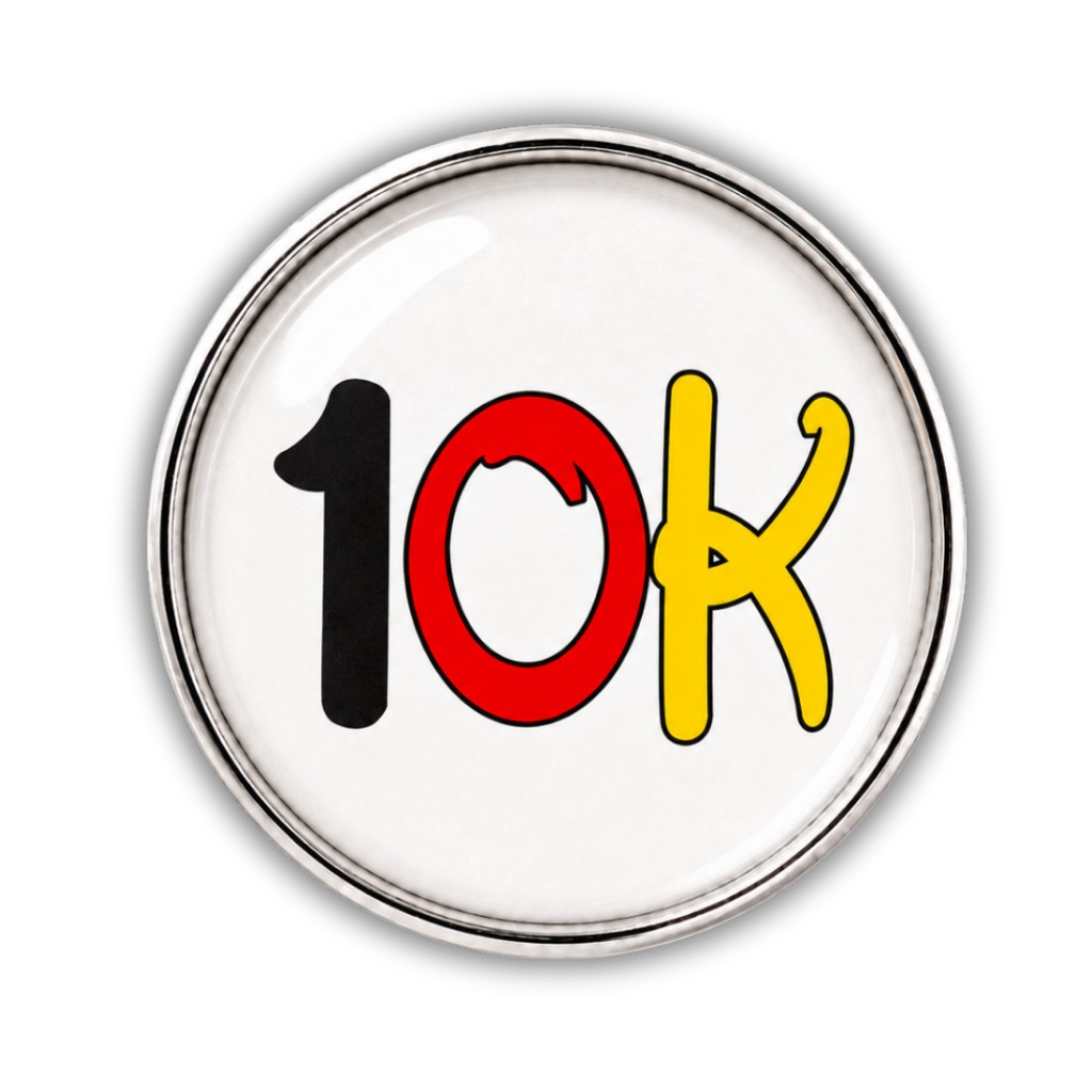 10K Black Red Yellow Sneaker Charm