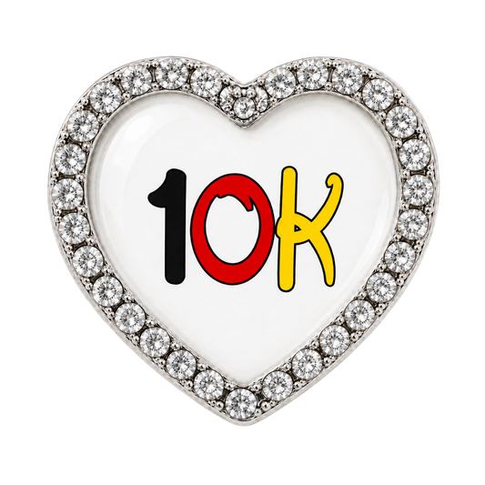 10K Black Red Yellow Sneaker Charm