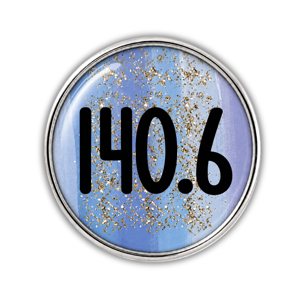 140.6 Gold Sparkle Distance Charm