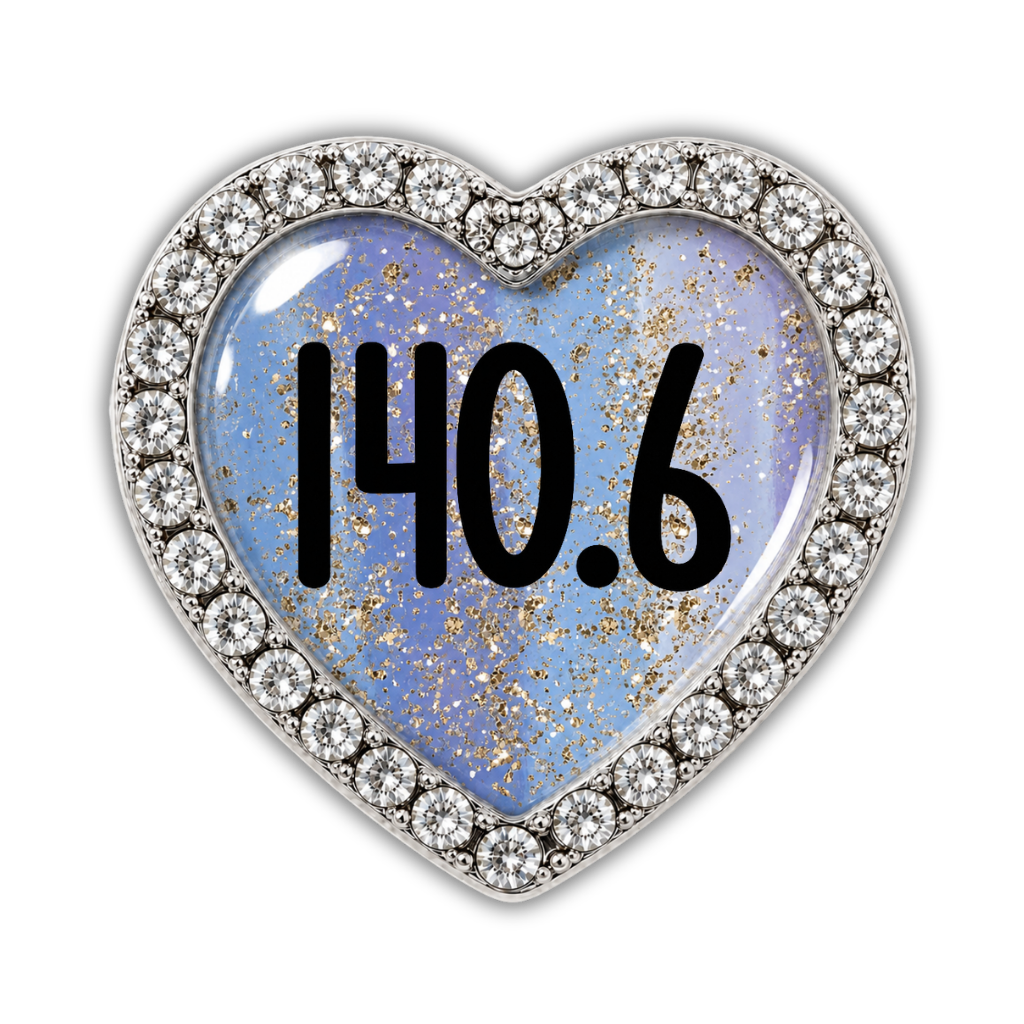 140.6 Gold Sparkle Distance Charm
