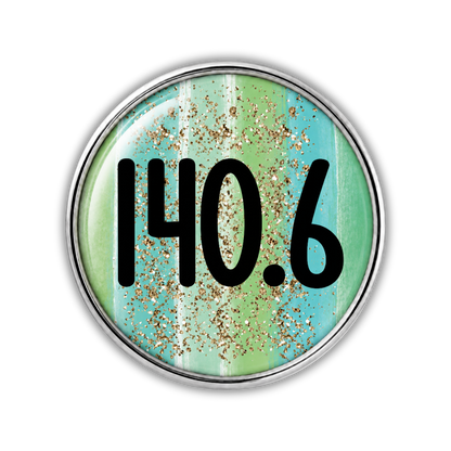 140.6 Gold Sparkle Distance Charm
