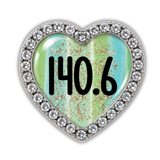 140.6 Gold Sparkle Distance Charm