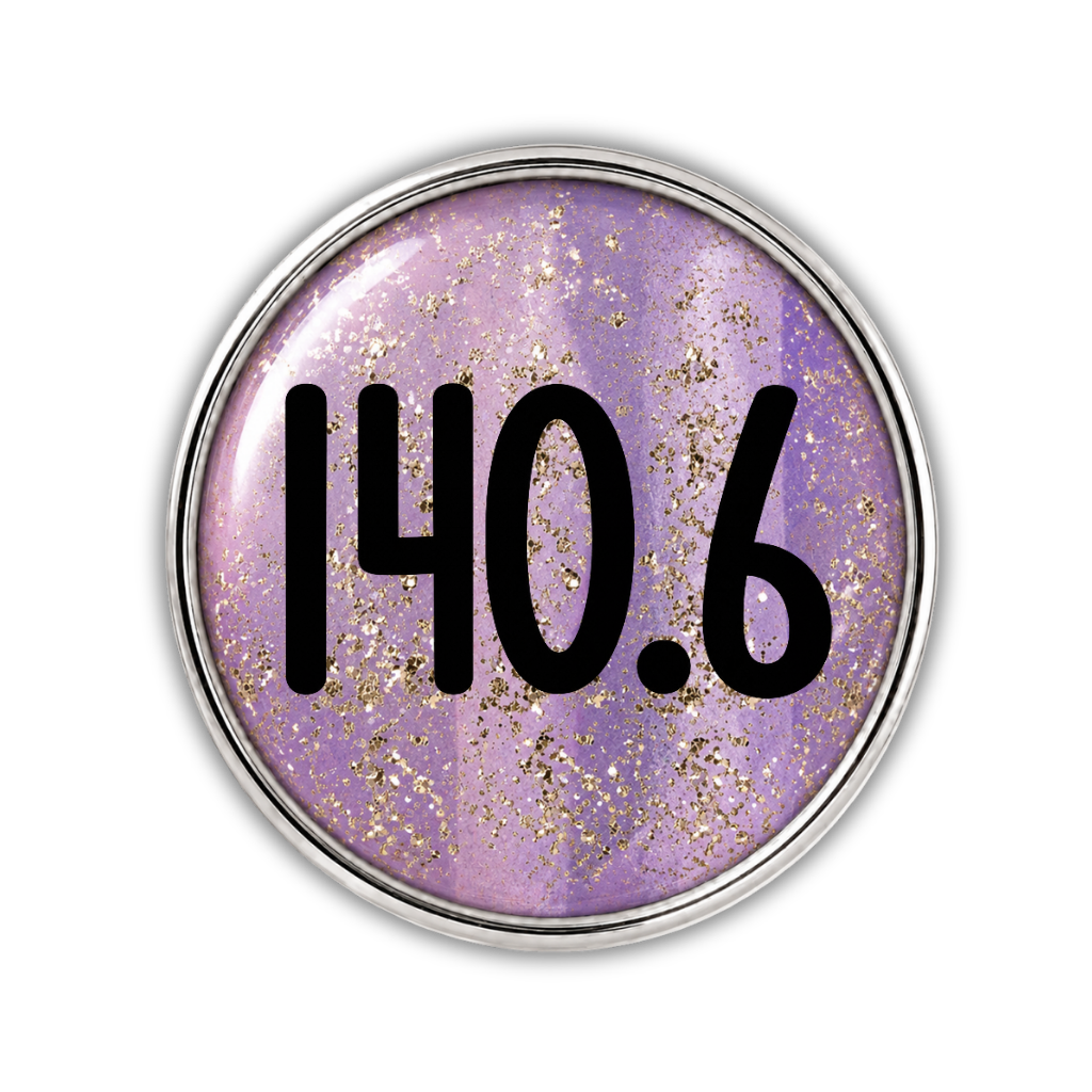 140.6 Gold Sparkle Distance Charm