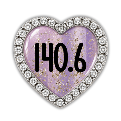 140.6 Gold Sparkle Distance Charm