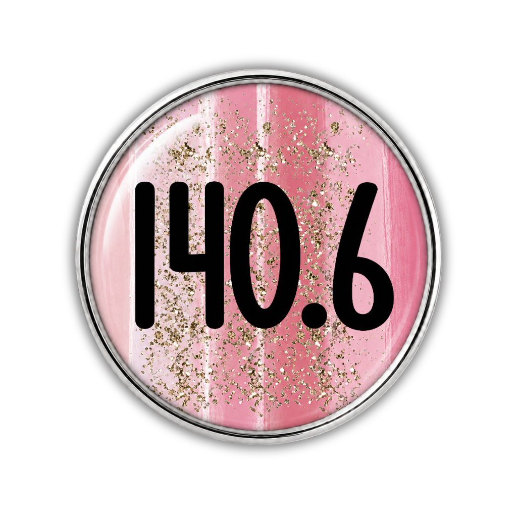 140.6 Gold Sparkle Distance Charm