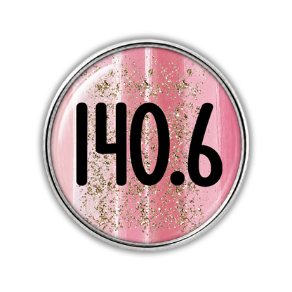 140.6 Gold Sparkle Distance Charm