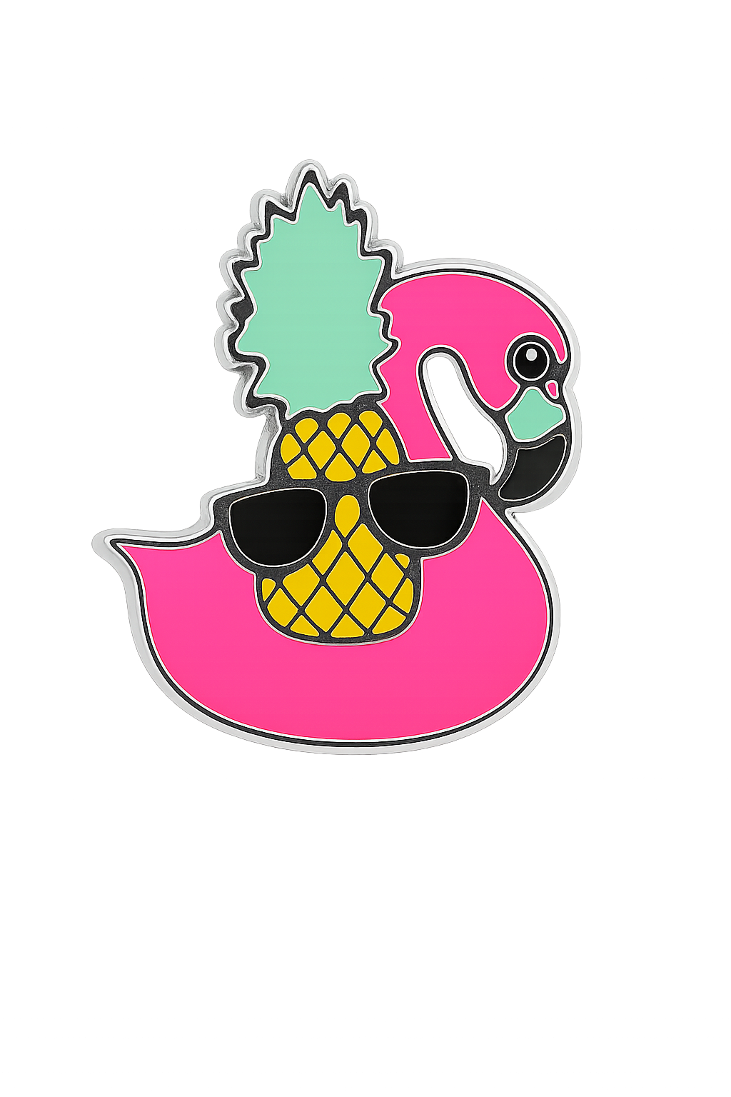 TropiCool Vibes – Flamingo Floatie & Pineapple Sneaker Charm
