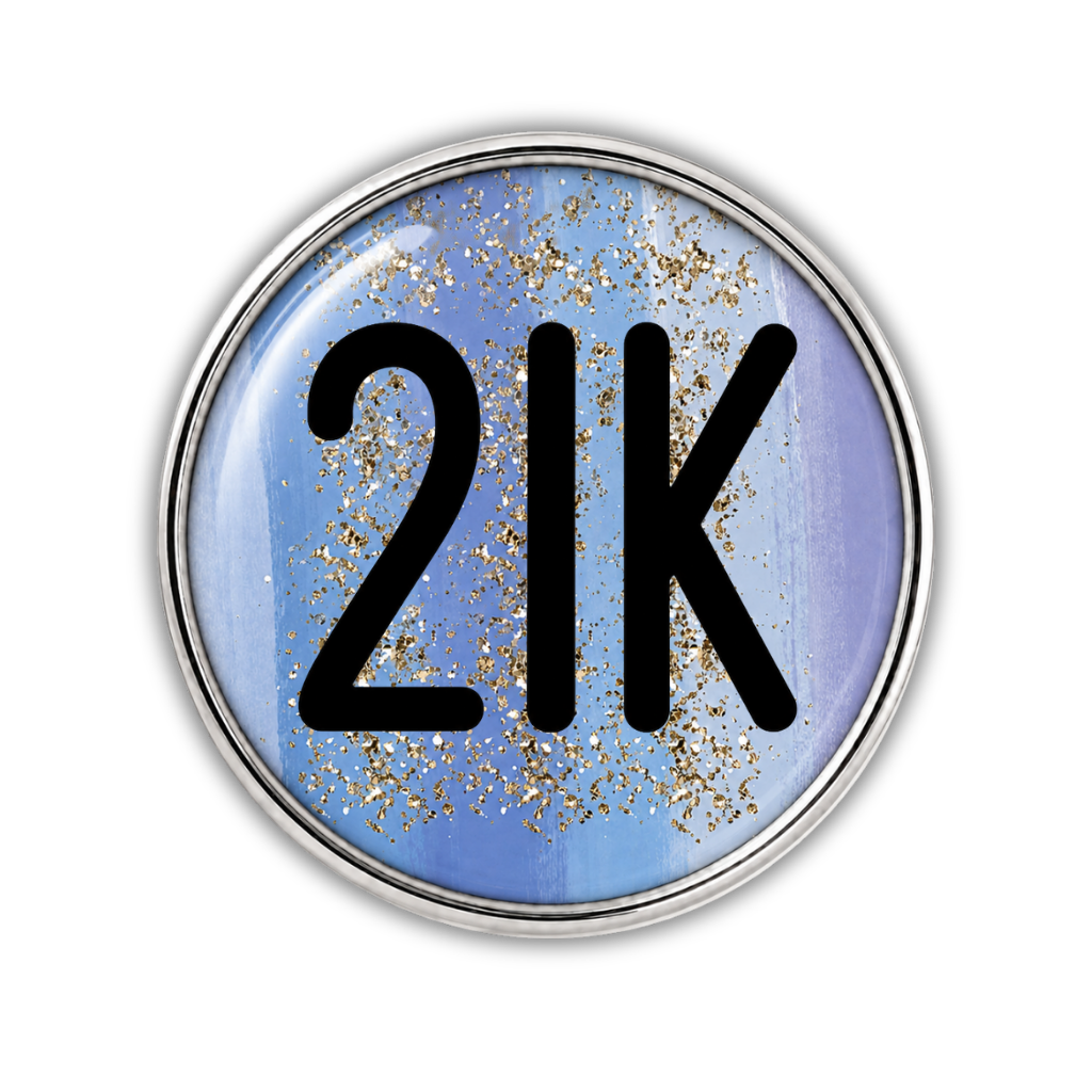 21K Gold Sparkle Running Distance Charm
