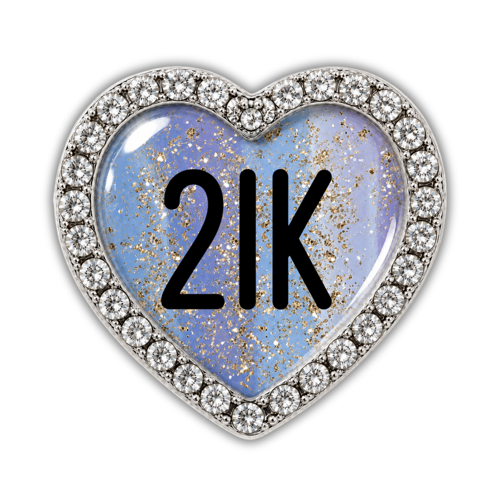 21K Gold Sparkle Running Distance Charm