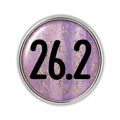 26.2 Blue Gold Sparkle Running Distance Charm