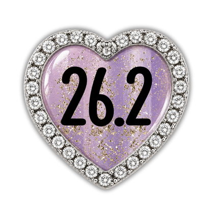 26.2 Blue Gold Sparkle Running Distance Charm