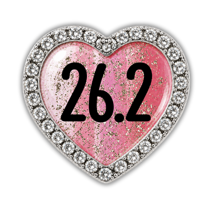 26.2 Blue Gold Sparkle Running Distance Charm