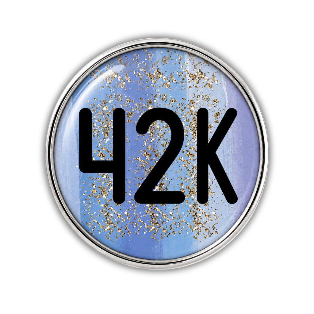 42K Gold Sparkle Running Distance Charm