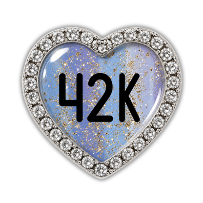 42K Gold Sparkle Running Distance Charm