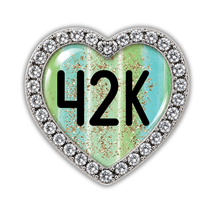42K Gold Sparkle Running Distance Charm
