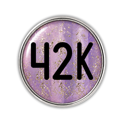 42K Gold Sparkle Running Distance Charm