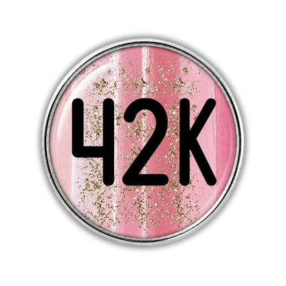 42K Gold Sparkle Running Distance Charm