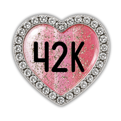 42K Gold Sparkle Running Distance Charm