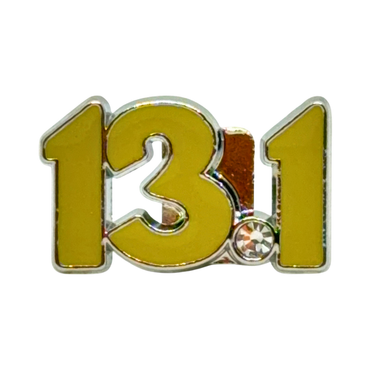 13.1 Half Marathon Light Yellow Shoelace Charm – Running Shoe Charm with Crystal | BeeCause Charms Sneaker Charms (Copy) (Copy) (Copy)