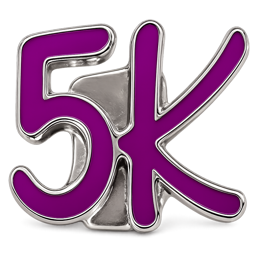 5K Shoe Charm - Purple