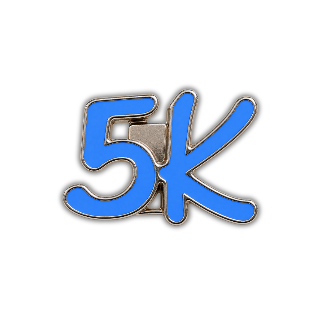 5K Race Distance Sneaker Charm