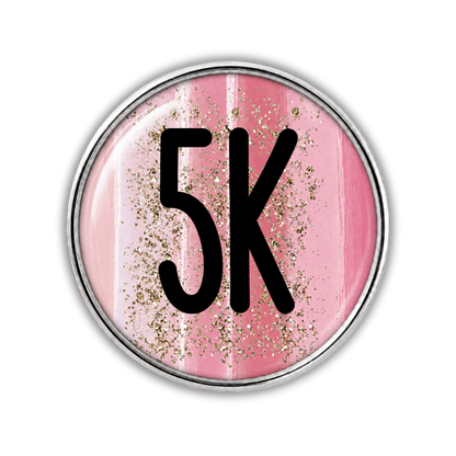 5K Gold Sparkle Running Distance Sneaker Charm