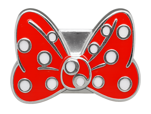 Practically Perfect Polka Bow Shoe Charm - Red