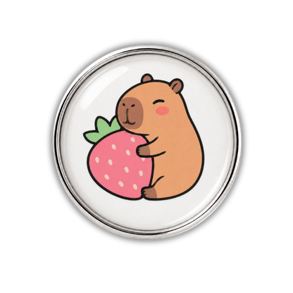 Capybara + Strawberry Sneaker Charm