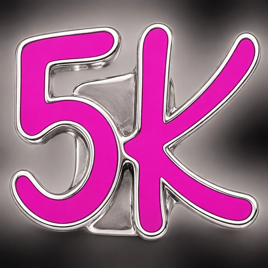 5K Shoe Charm - Hot Pink