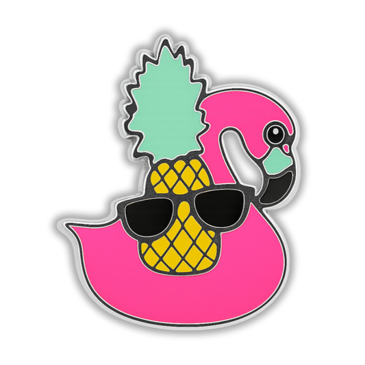 Flamingo Floatie & Pineapple Sneaker Charm