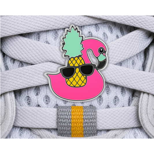 Flamingo Floatie & Pineapple Sneaker Charm
