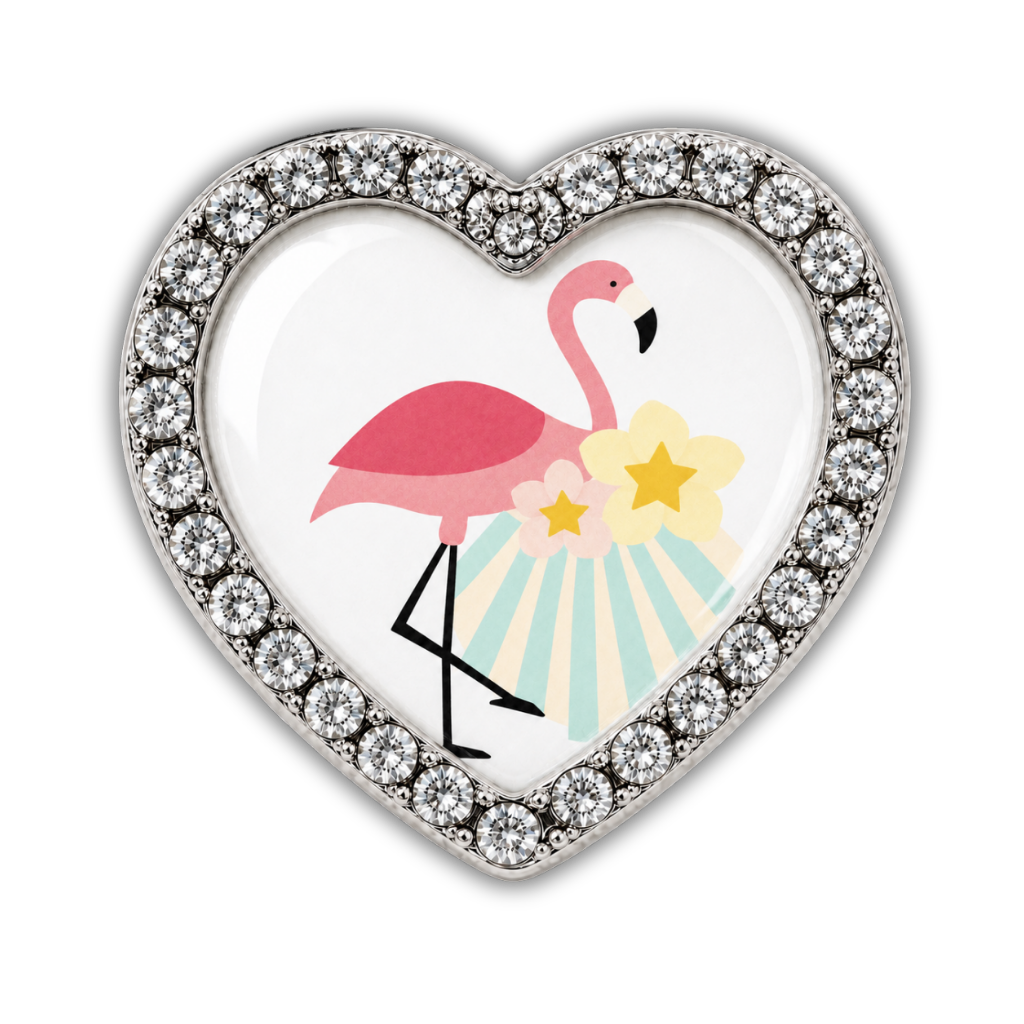 Flamingo with Flowers Sneaker Charm
