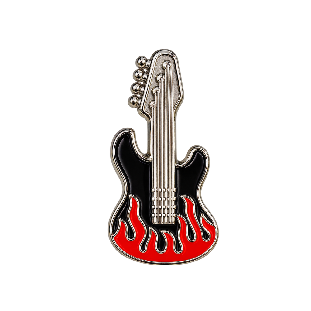 Flaming Guitar Sneaker Charm