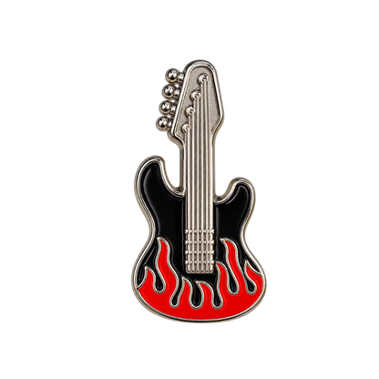 Flaming Guitar Sneaker Charm