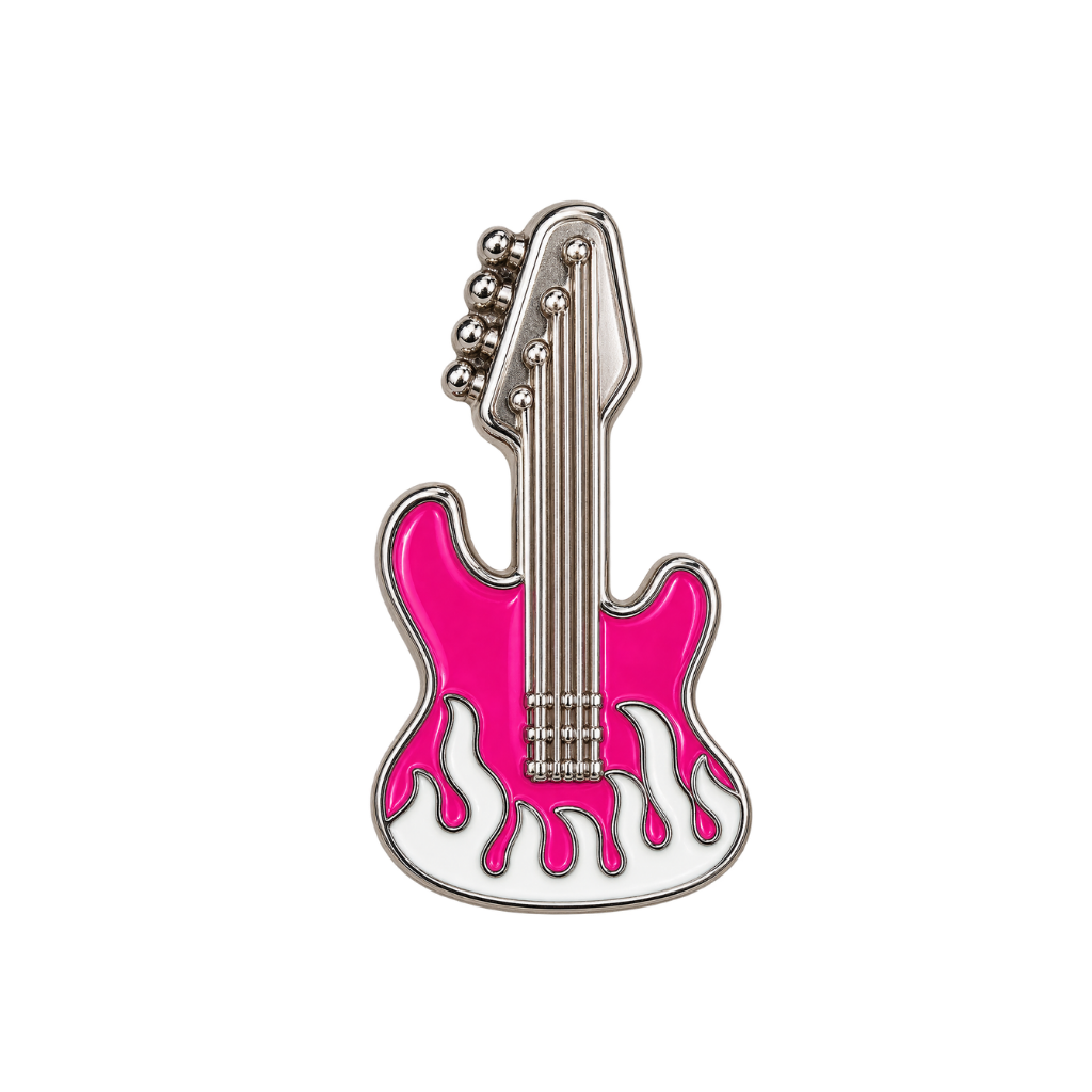 Flaming Guitar Sneaker Charm