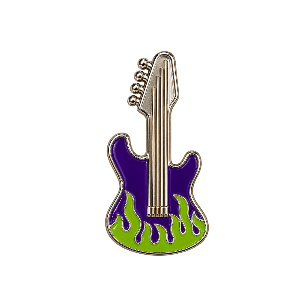 Flaming Guitar Sneaker Charm