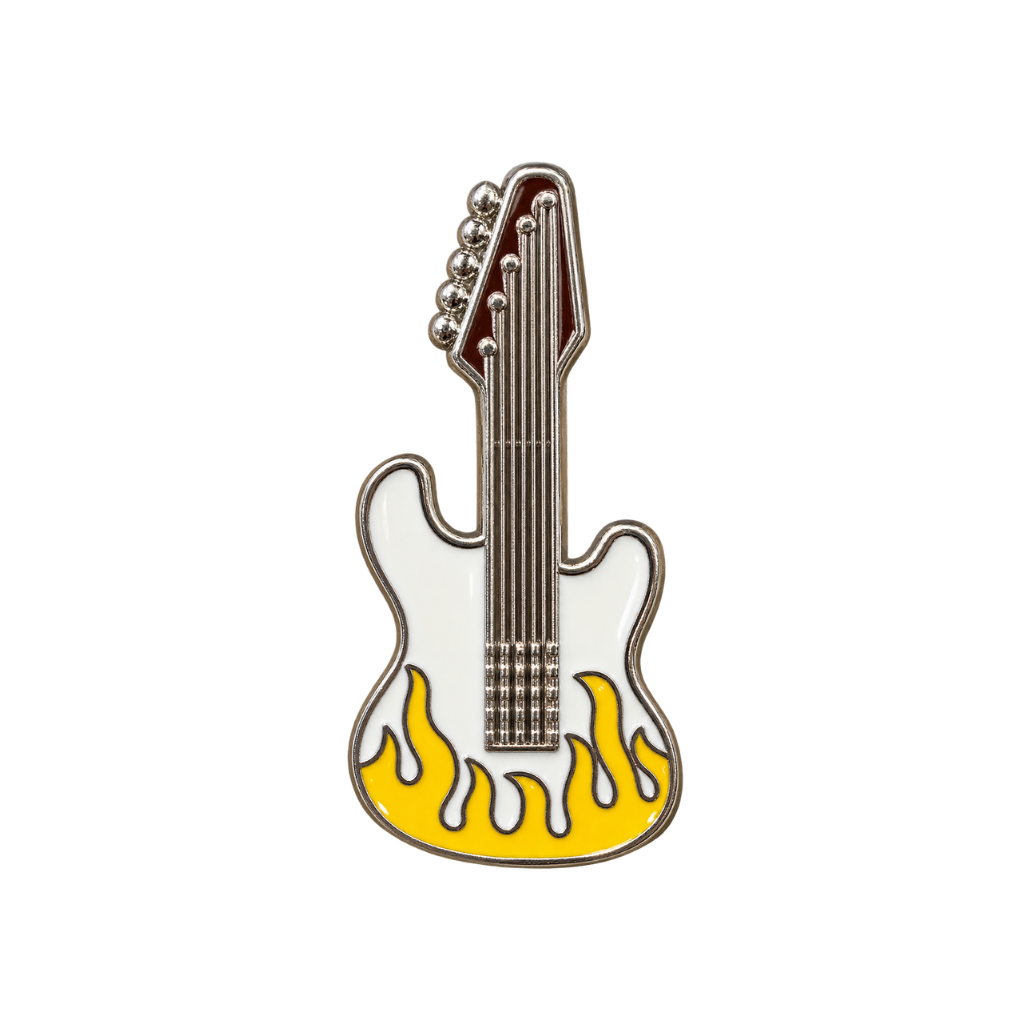 Flaming Guitar Sneaker Charm